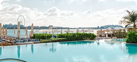 Палм Уэст Бич пляж Дубай ОАЭ