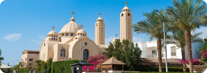христианский монастырь в Египте
