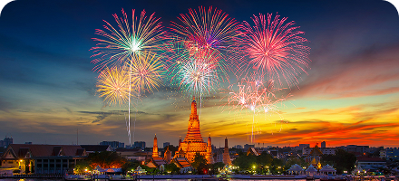 Фестиваль фейерверков тайланд