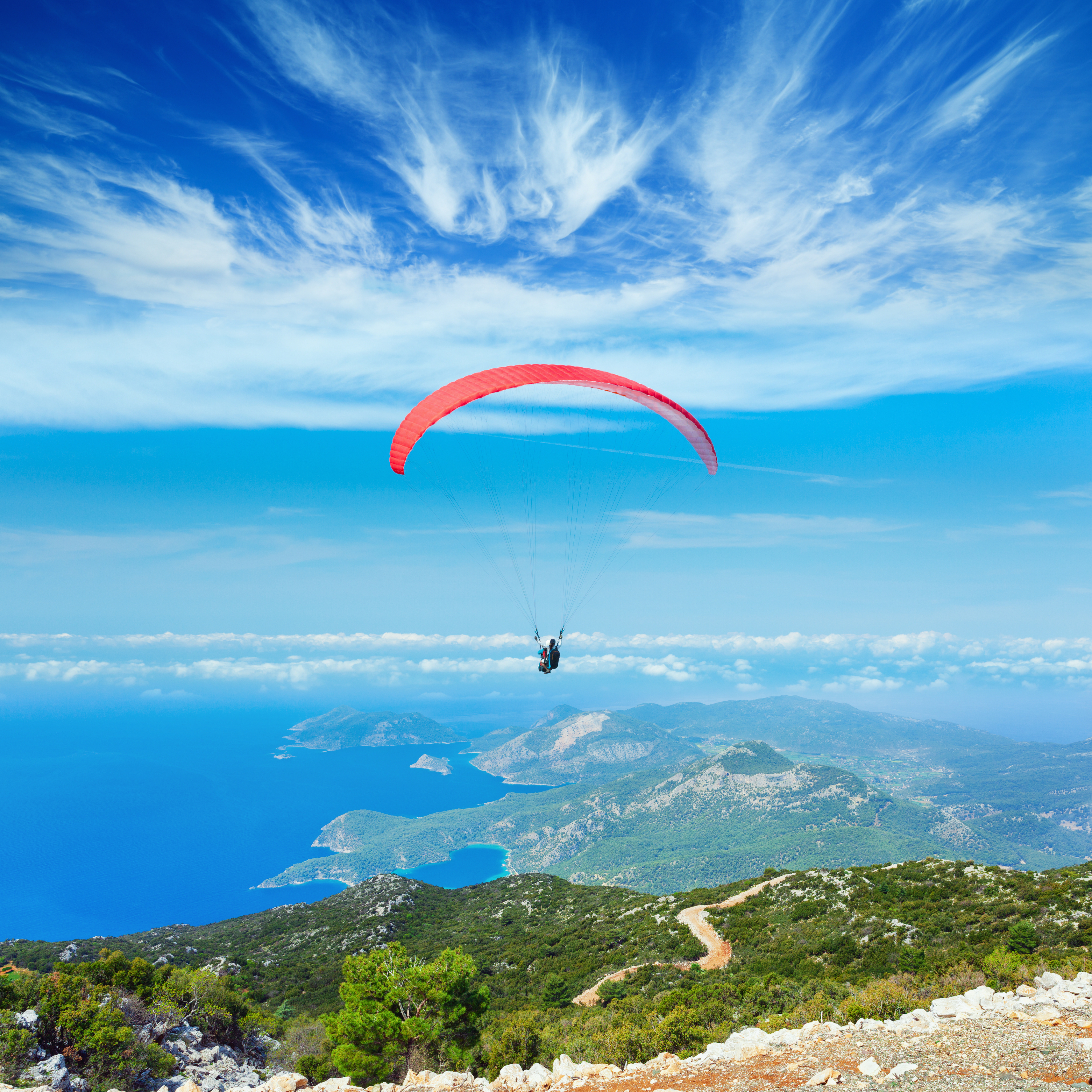 полет на параплане в турции